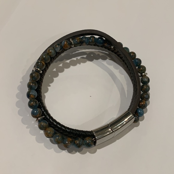 NWOT | Men's Layered Bracelets Leather - Picture 4 of 5